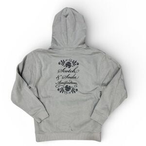 Scotch & Soda Amsterdam Hoodie Mens M Sweatshirt Floral Logo pullover Gray